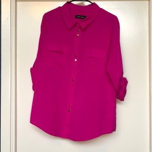 NWOT Fuchsia Ivanka Trump Button Up Blouse